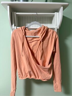 FLX Orange Wrap-Front Long Sleeve Hoodie